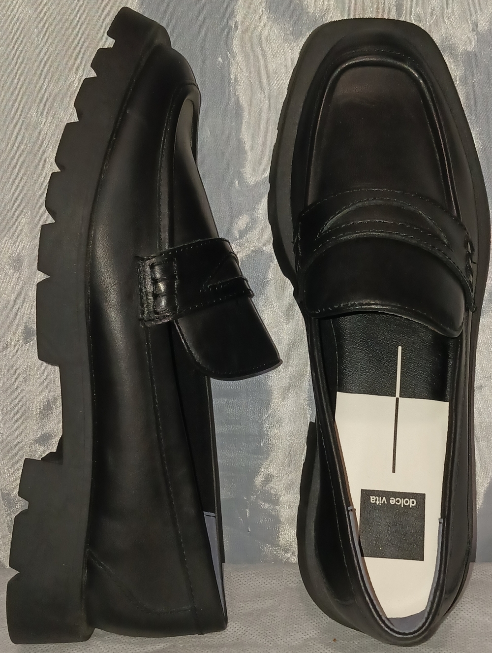 "Dolce Vita" NWOT Men’s Black Chunky Lug Sole Loafers- Size 10